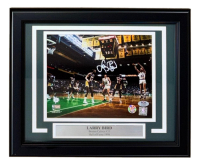 Larry Bird Signed Celtics Custom Framed Photo (PSA & Bird) at PristineAuction.com