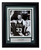 Larry Bird Signed Celtics Custom Framed Photo (PSA & Bird) at PristineAuction.com