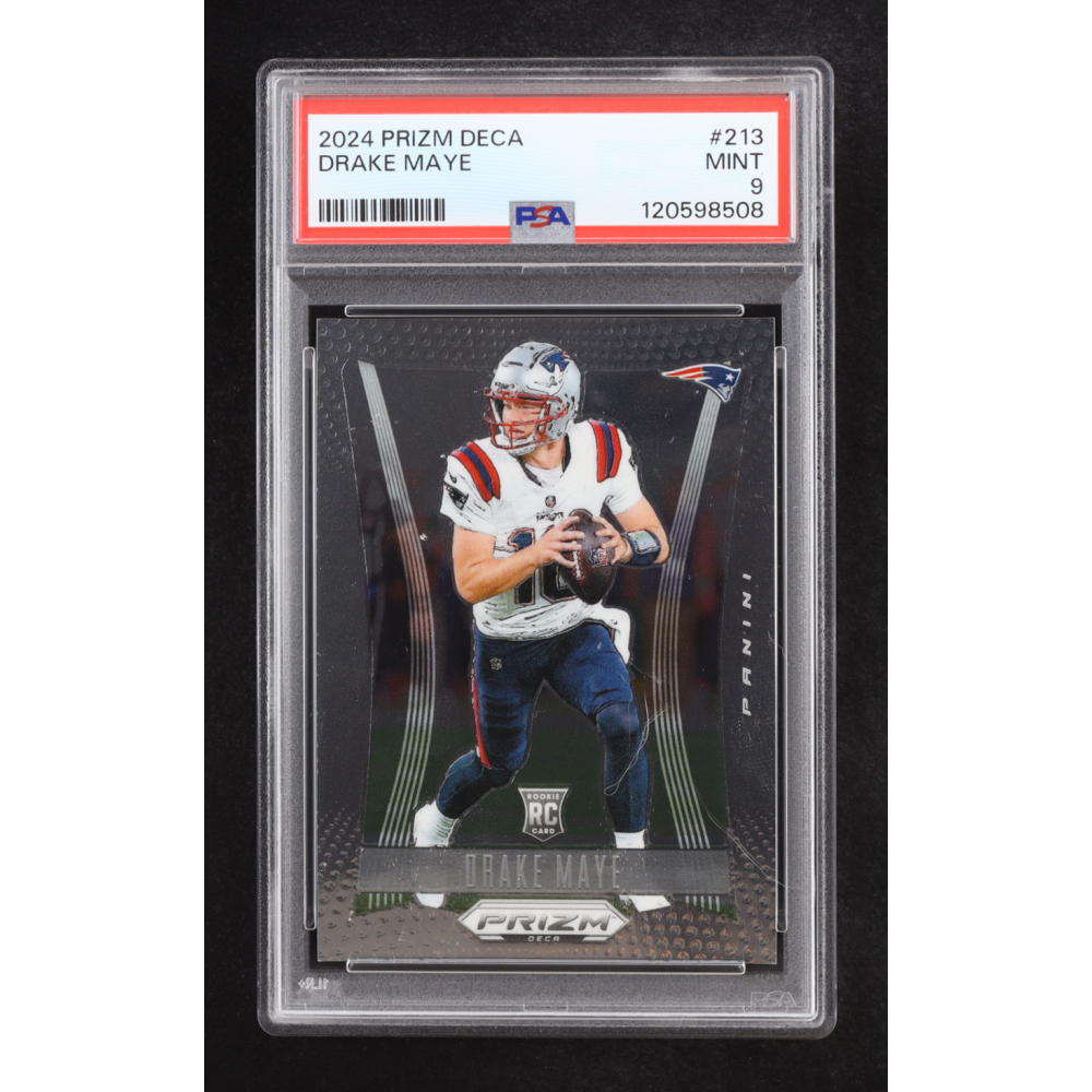 Drake Maye 2024 Panini Prizm Deca #213 RC (PSA 9) | Pristine Auction