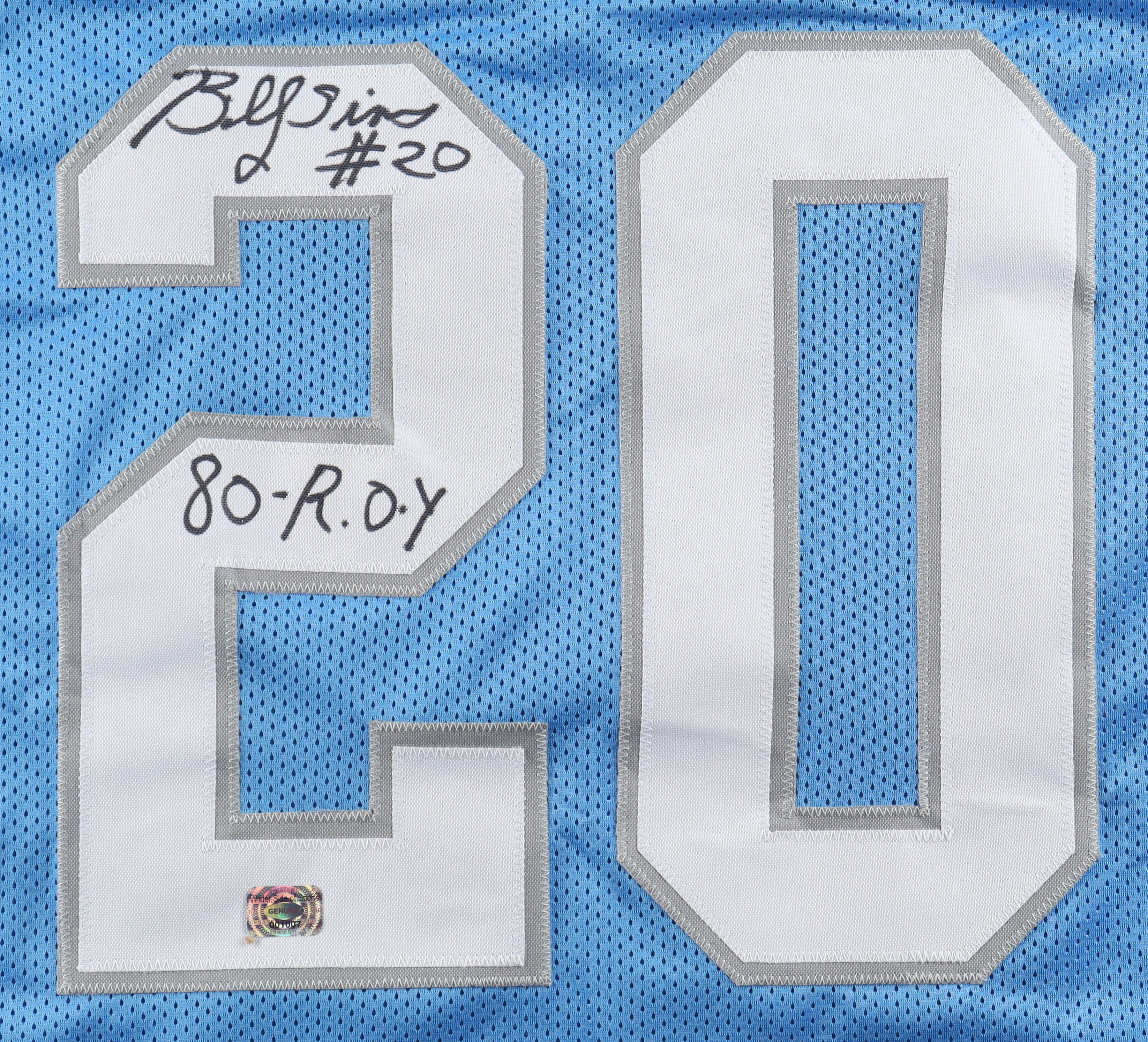 Billy Sims Signed Jersey Inscribed "80 - R.O.Y." (Wilder) at PristineAuction.com Billy Sims Signed Jersey Inscribed "80 - R.O.Y." (Wilder) at PristineAuction.com