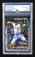 Paul Skenes Signed 2024 Topps Chrome Update RayWave Refractors RC (PSA) at PristineAuction.com