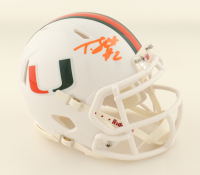 Tyrique Stevenson Signed Miami Hurricanes Speed Mini Helmet (JSA) at PristineAuction.com
