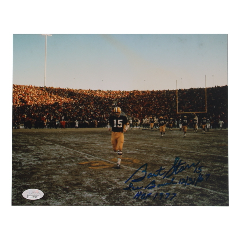 Bart Starr Signed Packers 8x10 Photo Inscribed "HOF 1977" & "Ice Bowl 12/31/1977" (JSA) at PristineAuction.com Bart Starr Signed Packers 8x10 Photo Inscribed "HOF 1977" & "Ice Bowl 12/31/1977" (JSA) at PristineAuction.com