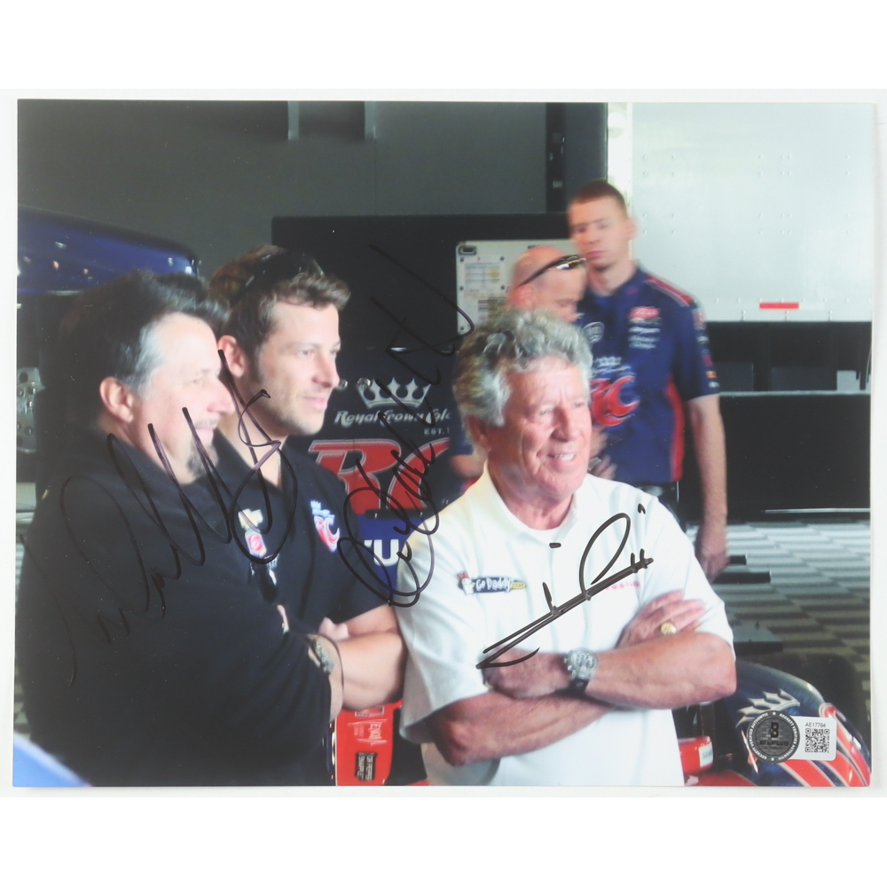 Mario, Marco, and Michael Andretti Signed 8x10 Photo (Beckett) at PristineAuction.com
