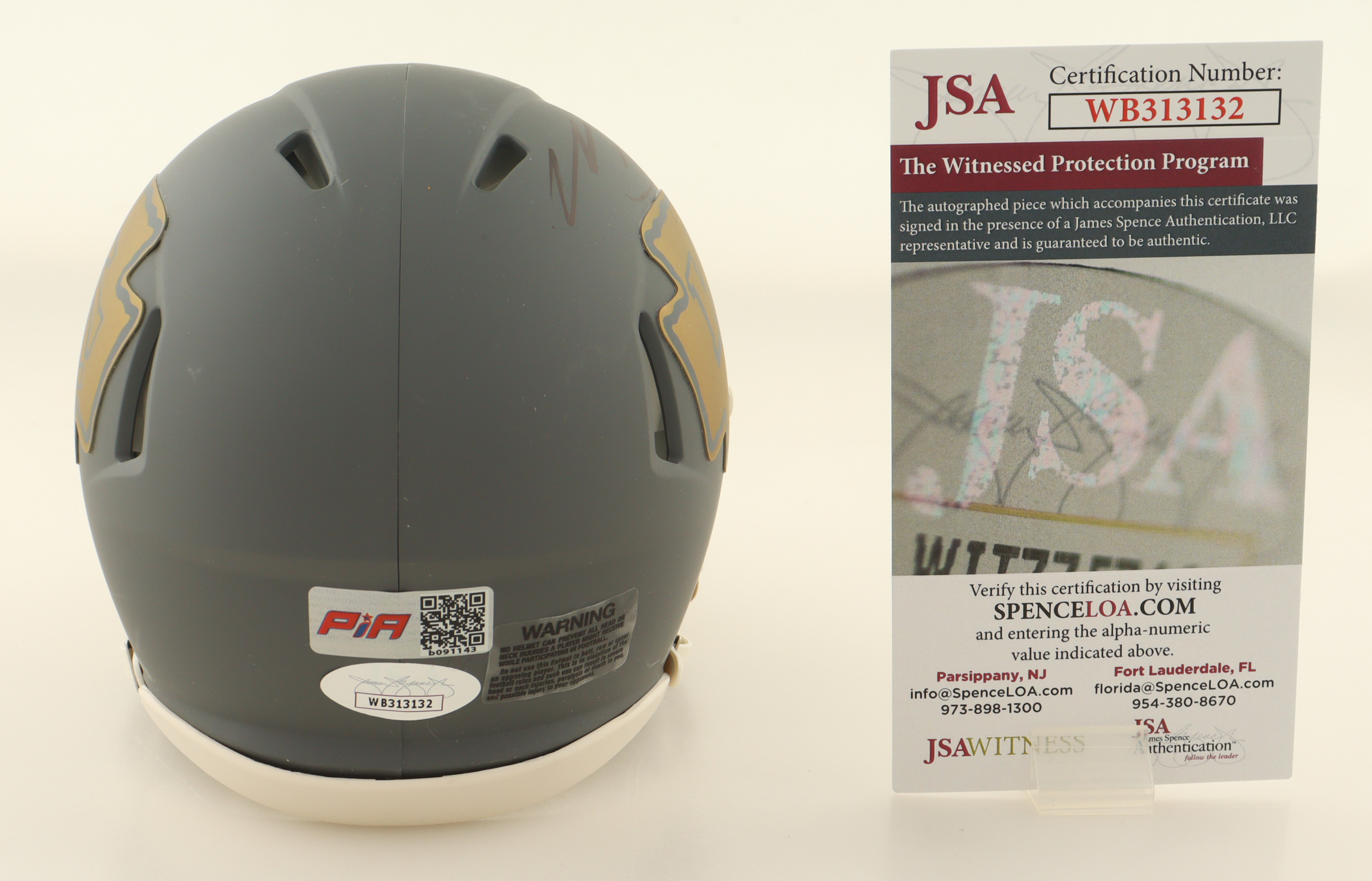 Marquise Brown Signed Chiefs Slate Alternate Speed Mini Helmet (JSA & PIA) at PristineAuction.com Marquise Brown Signed Chiefs Slate Alternate Speed Mini Helmet (JSA & PIA) at PristineAuction.com