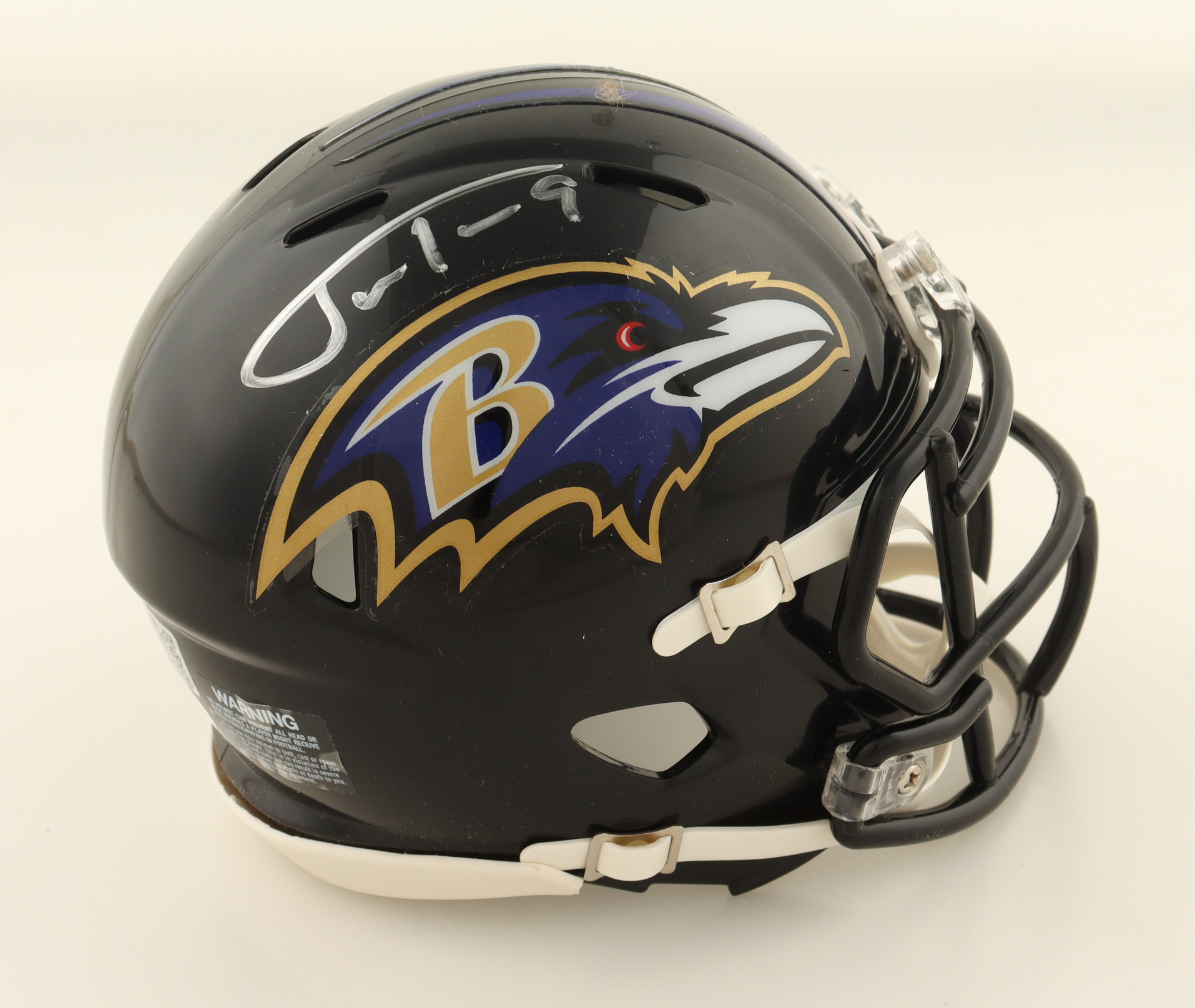 Justin Tucker Signed Ravens Speed Mini Helmet (PIA & JSA) at PristineAuction.com Justin Tucker Signed Ravens Speed Mini Helmet (PIA & JSA) at PristineAuction.com