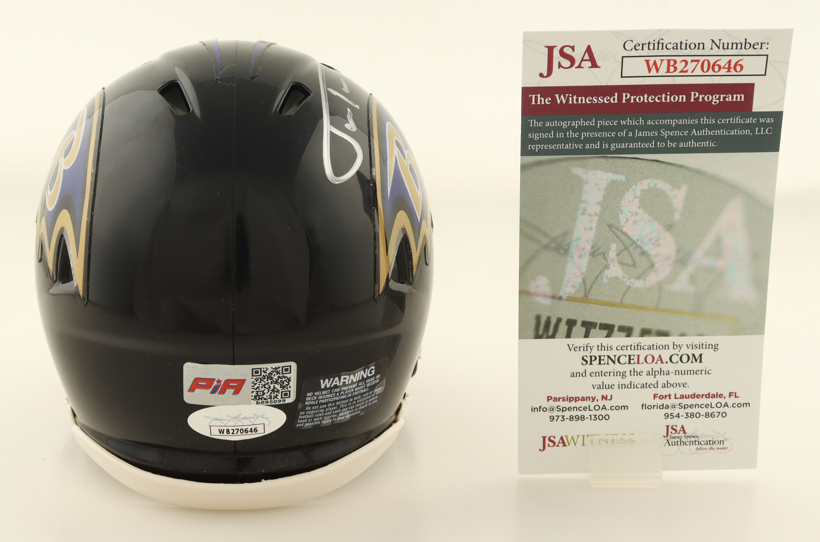 Justin Tucker Signed Ravens Speed Mini Helmet (PIA & JSA) at PristineAuction.com Justin Tucker Signed Ravens Speed Mini Helmet (PIA & JSA) at PristineAuction.com
