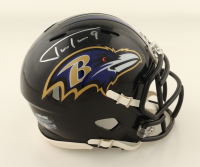 Justin Tucker Signed Ravens Speed Mini Helmet (PIA & JSA) at PristineAuction.com