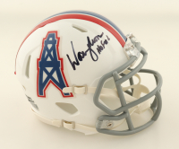 Warren Moon Signed Oilers Speed Mini Helmet Inscribed "HOF 06" (JSA & PIA) at PristineAuction.com