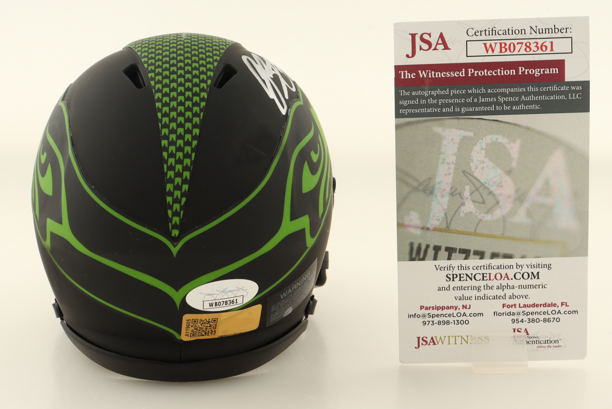 Geno Smith Signed Seahawks Eclipse Alternate Speed Mini Helmet (JSA & Players Ink) at PristineAuction.com Geno Smith Signed Seahawks Eclipse Alternate Speed Mini Helmet (JSA & Players Ink) at PristineAuction.com