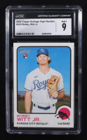 Bobby Witt Jr. 2022 Topps Heritage #520 RC (CGC 9) at PristineAuction.com