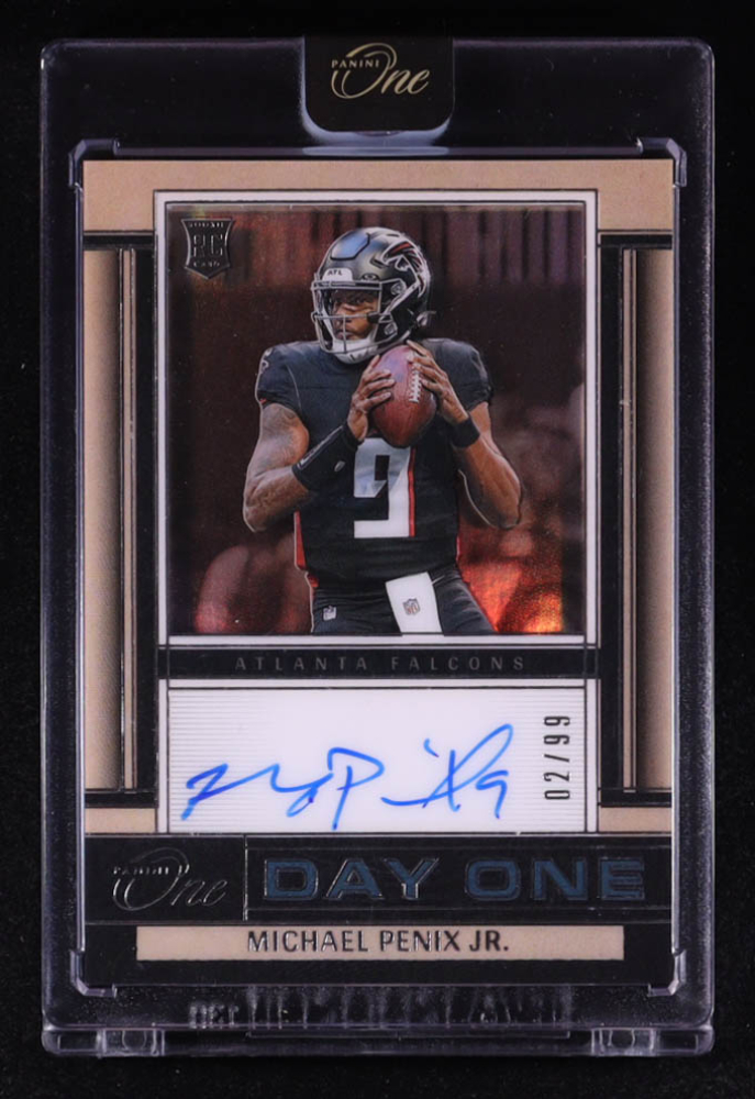 Michael Penix Jr. 2024 Panini One Day One #142 Autograph #02/99 RC