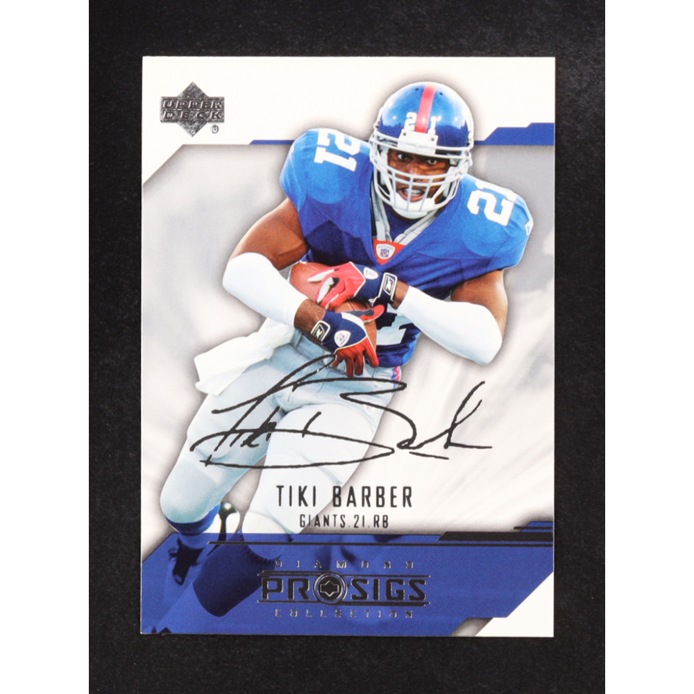 Tiki Barber 2004 Upper Deck Prosigs Diamond Collection #58 at PristineAuction.com Tiki Barber 2004 Upper Deck Prosigs Diamond Collection #58 at PristineAuction.com