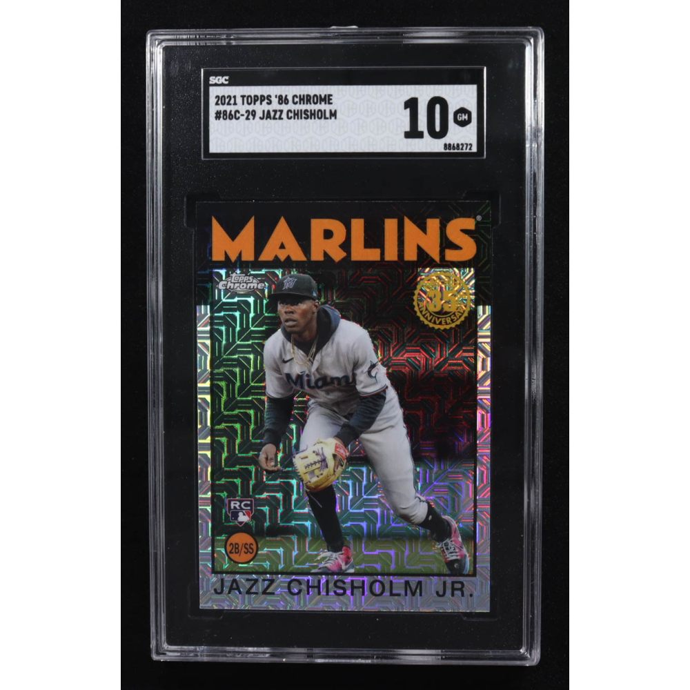 Jazz Chisholm Jr. 2021 Topps Update '86 Topps Silver Pack #86C29 RC (SGC 10) at PristineAuction.com