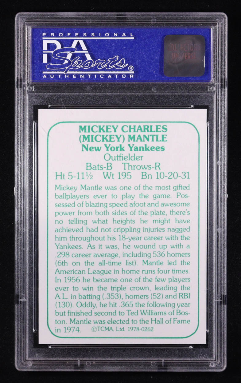 Mickey Mantle 1978 TCMA 60'S I #262 (PSA 9) at PristineAuction.com Mickey Mantle 1978 TCMA 60'S I #262 (PSA 9) at PristineAuction.com