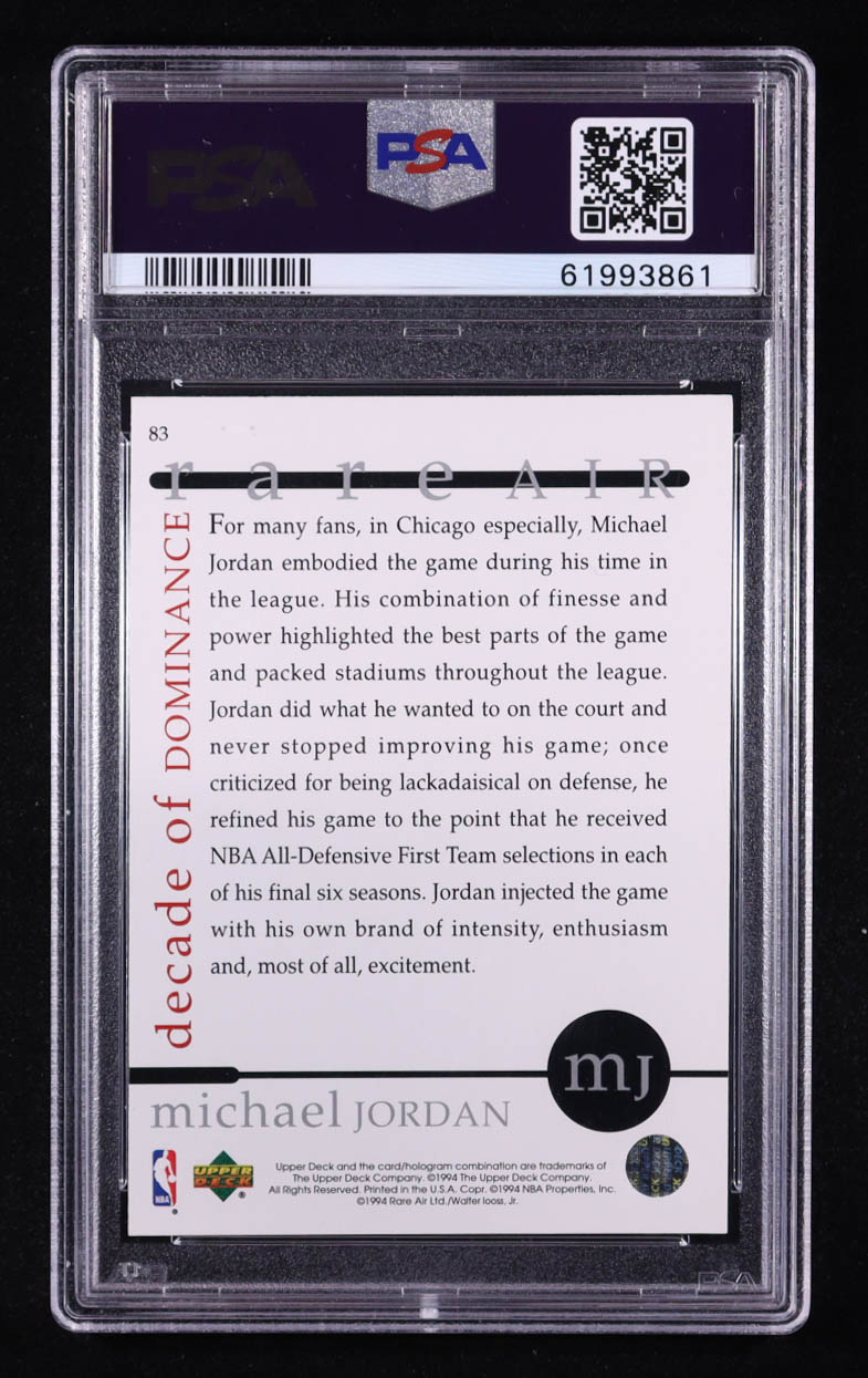 Michael Jordan 1994 Upper Deck Jordan Rare Air #83 (PSA 9) at PristineAuction.com Michael Jordan 1994 Upper Deck Jordan Rare Air #83 (PSA 9) at PristineAuction.com