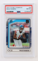 Malik Nabers 2024 Clearly Donruss RR #55 RC (PSA 8) at PristineAuction.com