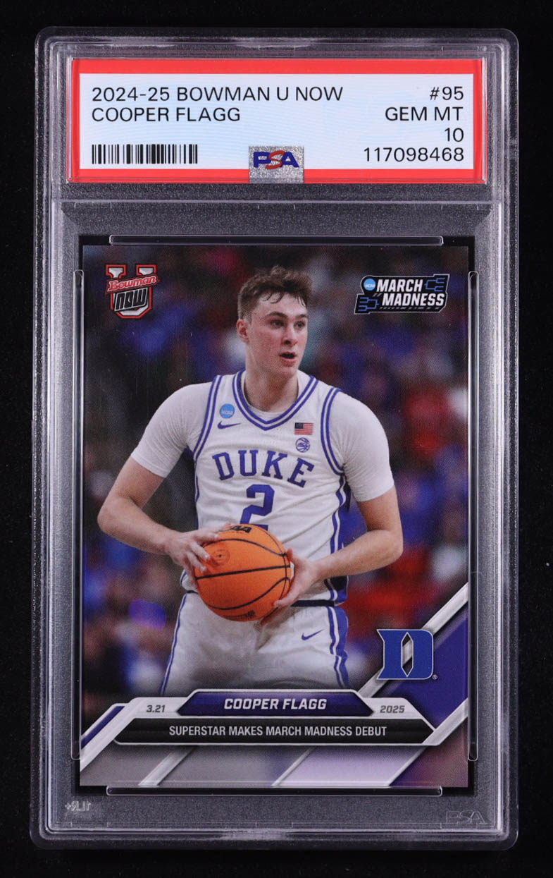 Cooper Flagg 2024-25 Bowman University Now #95 RC (PSA 10) at PristineAuction.com Cooper Flagg 2024-25 Bowman University Now #95 RC (PSA 10) at PristineAuction.com