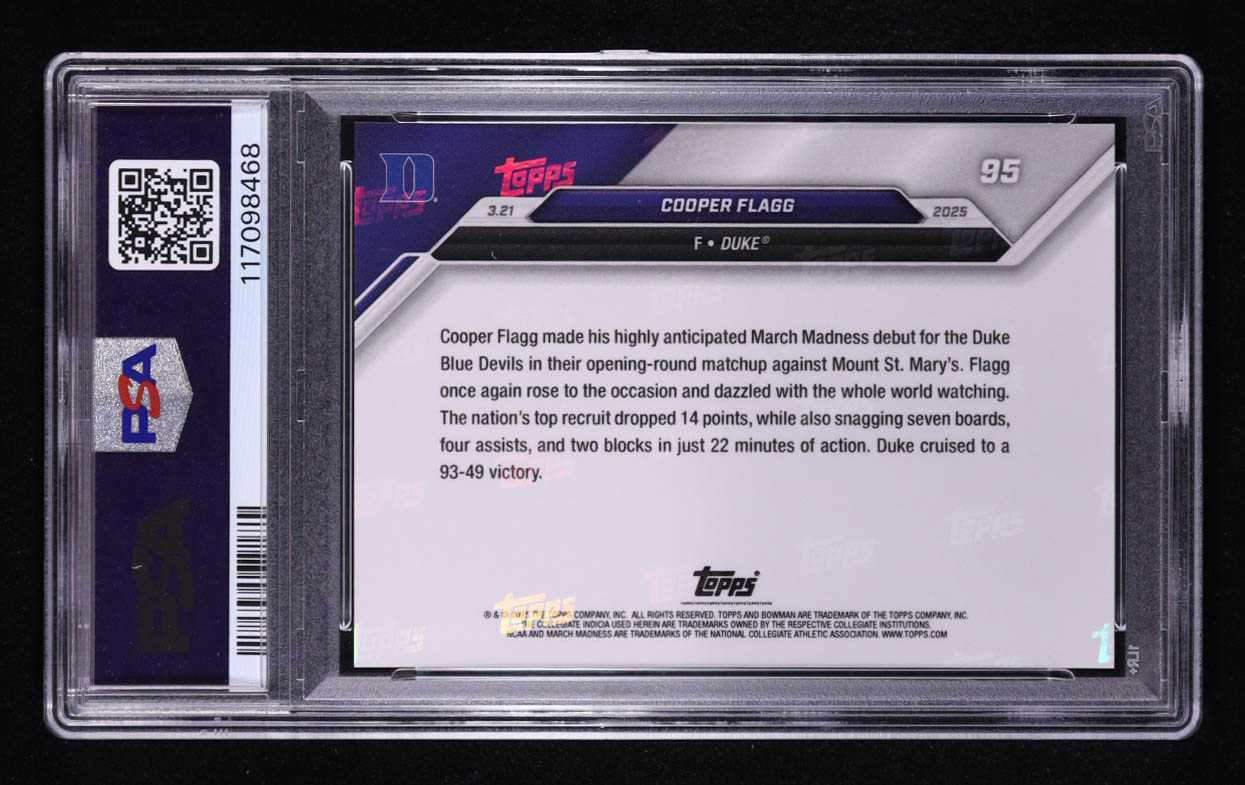 Cooper Flagg 2024-25 Bowman University Now #95 RC (PSA 10) at PristineAuction.com Cooper Flagg 2024-25 Bowman University Now #95 RC (PSA 10) at PristineAuction.com