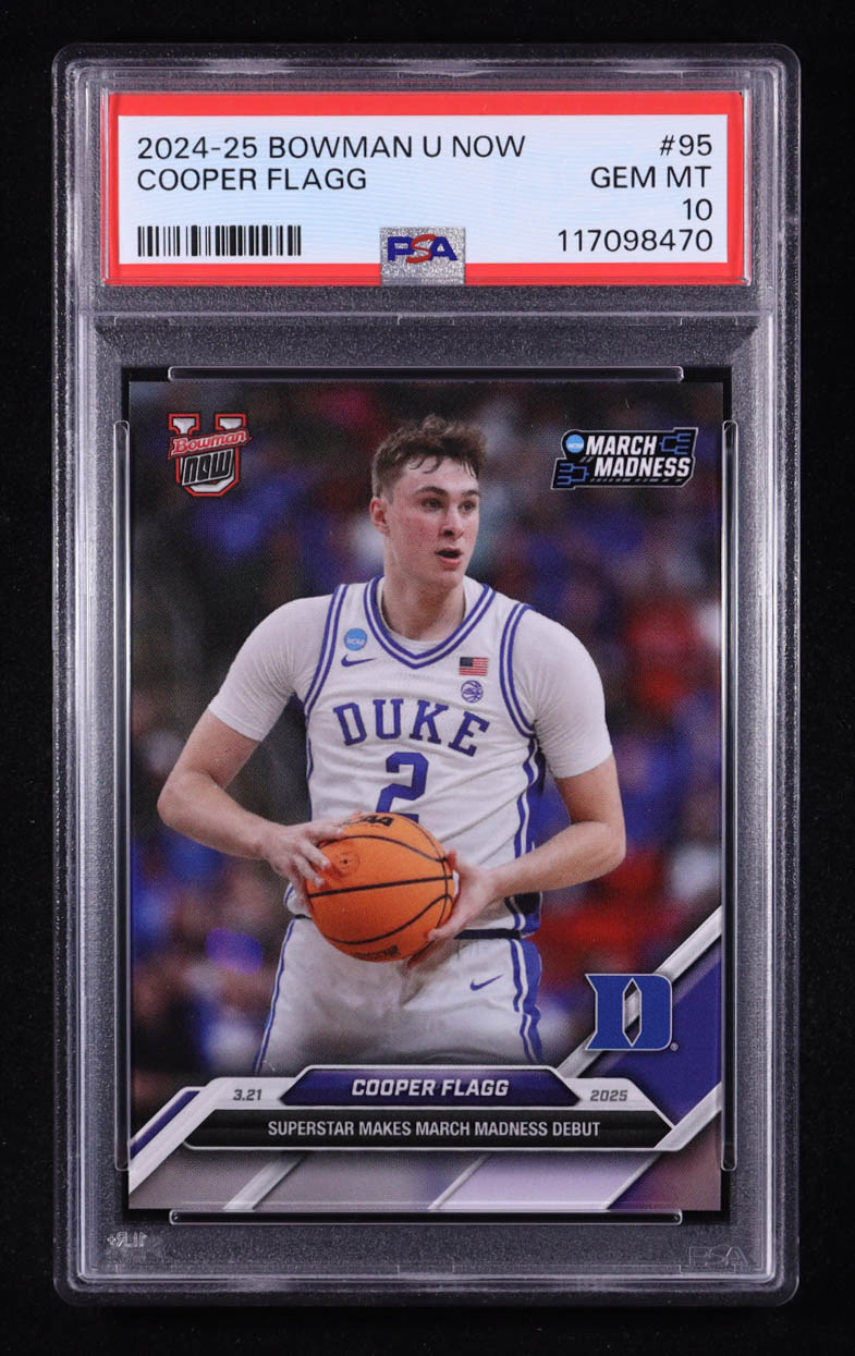 Cooper Flagg 2024-25 Bowman University Now #95 RC (PSA 10) at PristineAuction.com Cooper Flagg 2024-25 Bowman University Now #95 RC (PSA 10) at PristineAuction.com