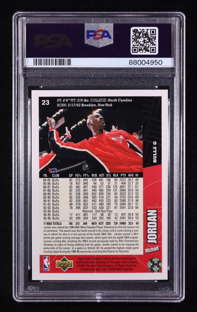 Michael Jordan 1996-97 Collector's Choice #23 (PSA 9) at PristineAuction.com Michael Jordan 1996-97 Collector's Choice #23 (PSA 9) at PristineAuction.com