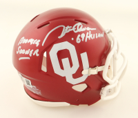 Steve Owens Signed Oklahoma Sooners Speed Mini Helmet Inscribed "Boomer Sooner '69 Heisman" (Beckett) at PristineAuction.com
