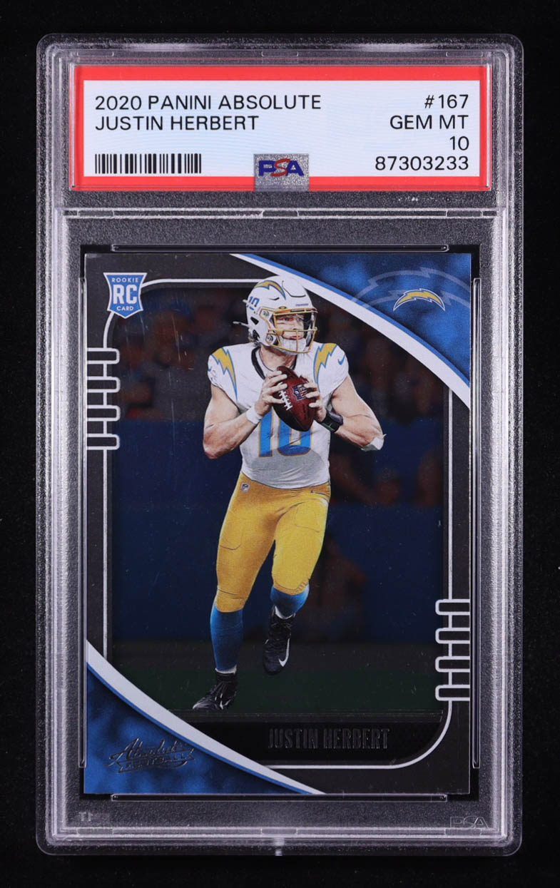 Justin Herbert 2020 Absolute #167 RC (PSA 10) at PristineAuction.com Justin Herbert 2020 Absolute #167 RC (PSA 10) at PristineAuction.com