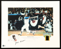 Hank Aaron Signed LE "Hammerin' Hank" Lithograph (Beckett) at PristineAuction.com