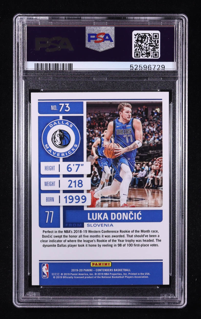 Luka Doncic 2019-20 Panini Contenders #73 (PSA 10) at PristineAuction.com Luka Doncic 2019-20 Panini Contenders #73 (PSA 10) at PristineAuction.com