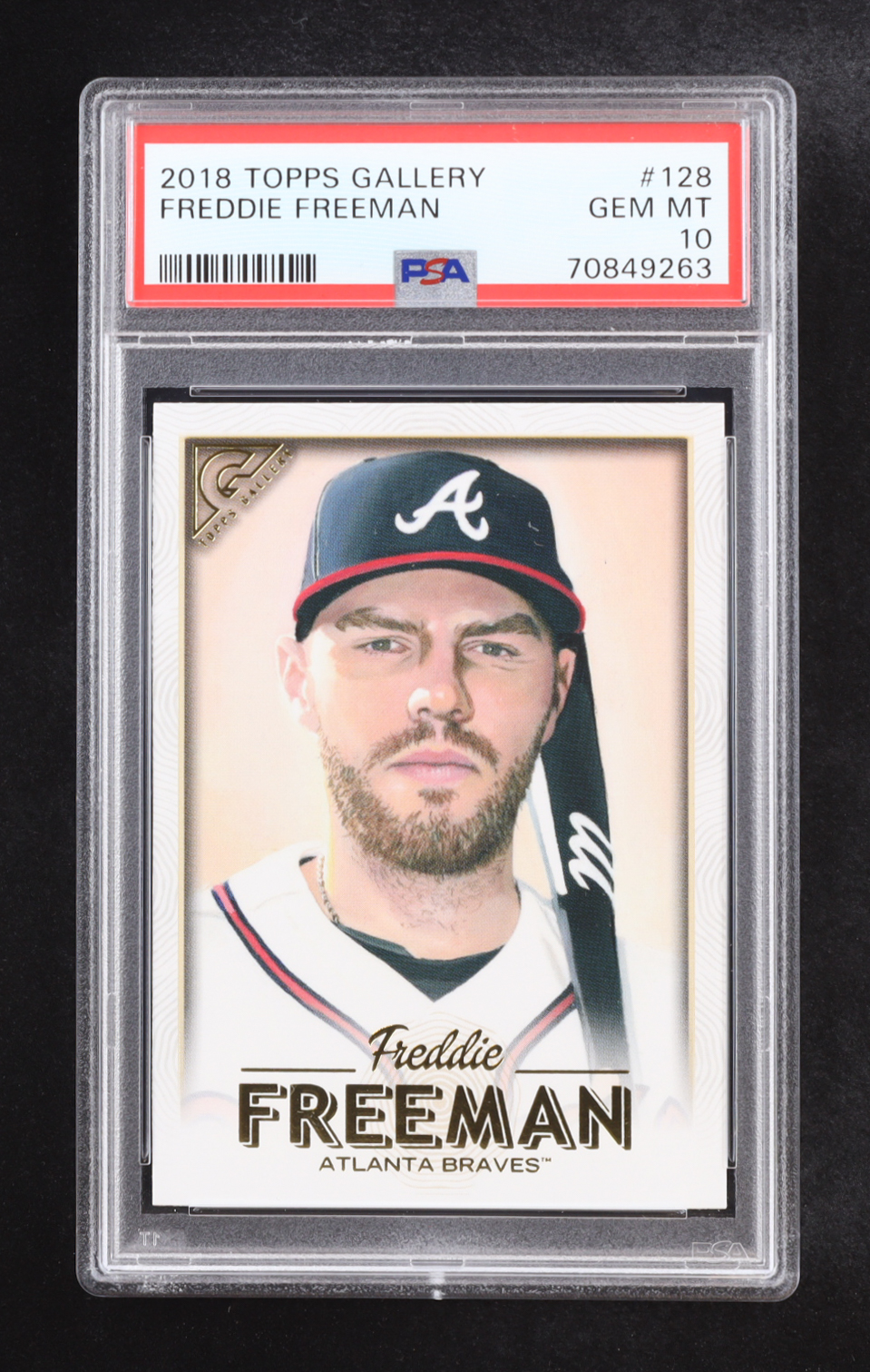 Freddie Freeman 2018 Topps Gallery #128 (PSA 10) at PristineAuction.com Freddie Freeman 2018 Topps Gallery #128 (PSA 10) at PristineAuction.com
