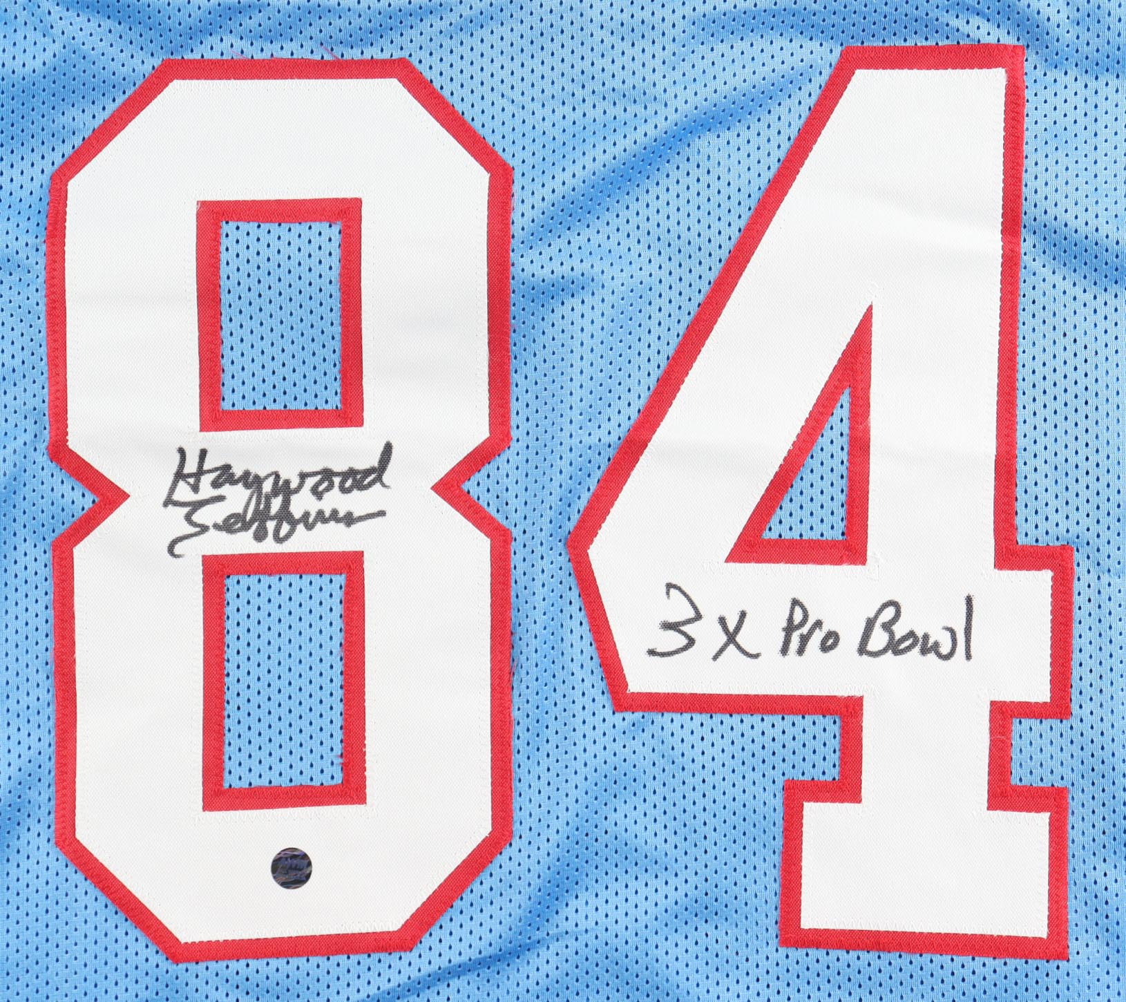Haywood Jeffires Signed Jersey Inscribed "3x Pro Bowl" (AWM) at PristineAuction.com Haywood Jeffires Signed Jersey Inscribed "3x Pro Bowl" (AWM) at PristineAuction.com