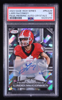 Ladd McConkey 2024 Sage High Series Peak Performance Auto Crystals (PSA 7) at PristineAuction.com
