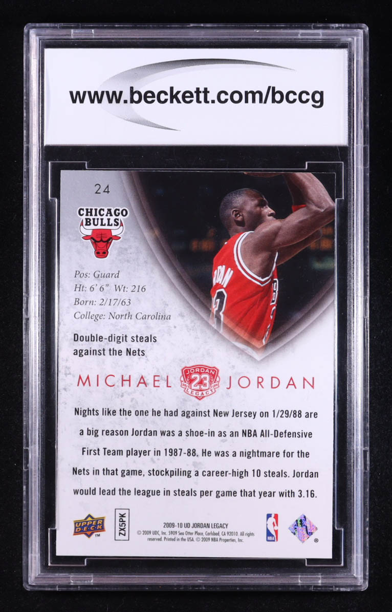 Michael Jordan 2009-10 Upper Deck Michael Jordan Legacy Collection Gold #24 (BCCG 10) at PristineAuction.com Michael Jordan 2009-10 Upper Deck Michael Jordan Legacy Collection Gold #24 (BCCG 10) at PristineAuction.com