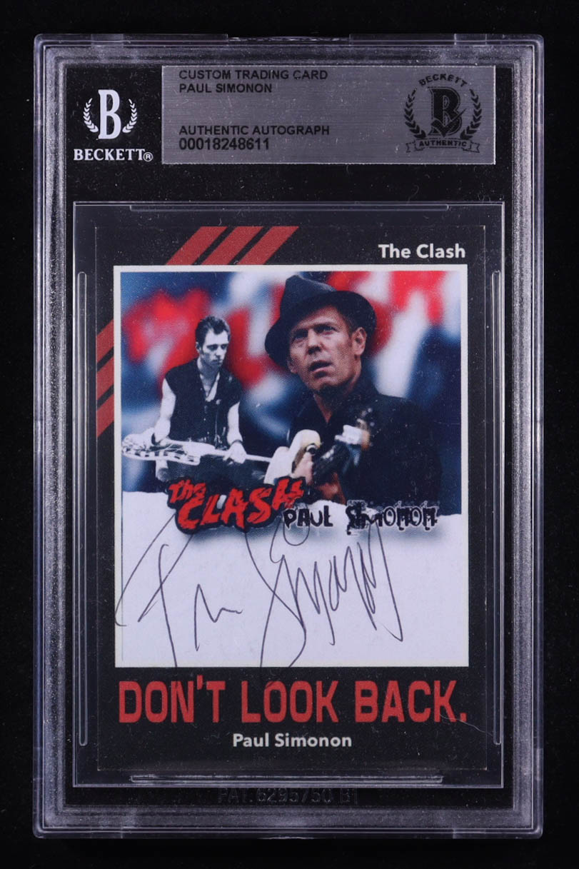 Paul Simonon Signed Custom Trading Card (BGS) at PristineAuction.com Paul Simonon Signed Custom Trading Card (BGS) at PristineAuction.com