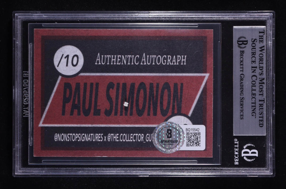 Paul Simonon Signed Custom Trading Card (BGS) at PristineAuction.com Paul Simonon Signed Custom Trading Card (BGS) at PristineAuction.com