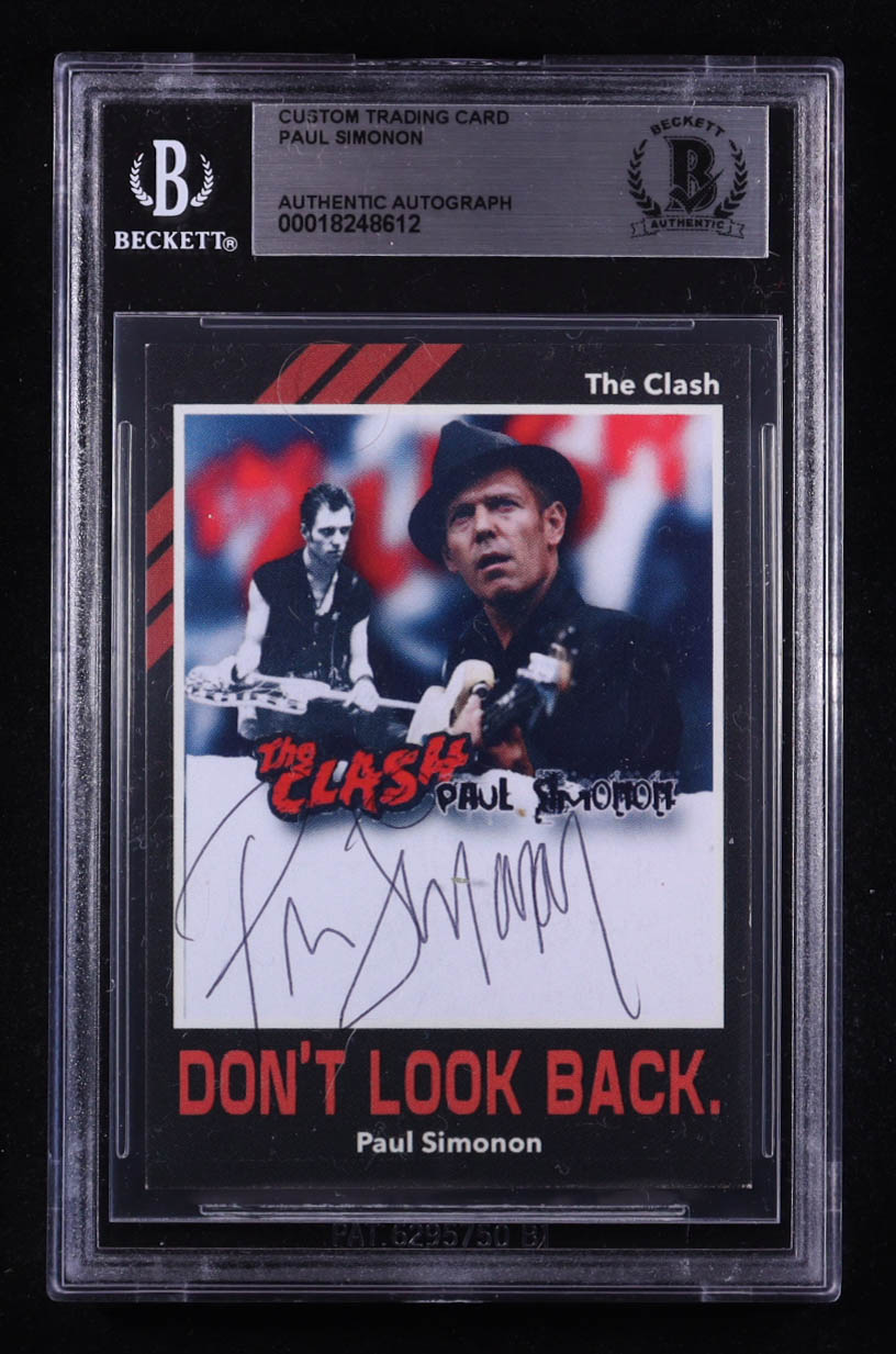 Paul Simonon Signed Custom Trading Card (BGS) at PristineAuction.com Paul Simonon Signed Custom Trading Card (BGS) at PristineAuction.com