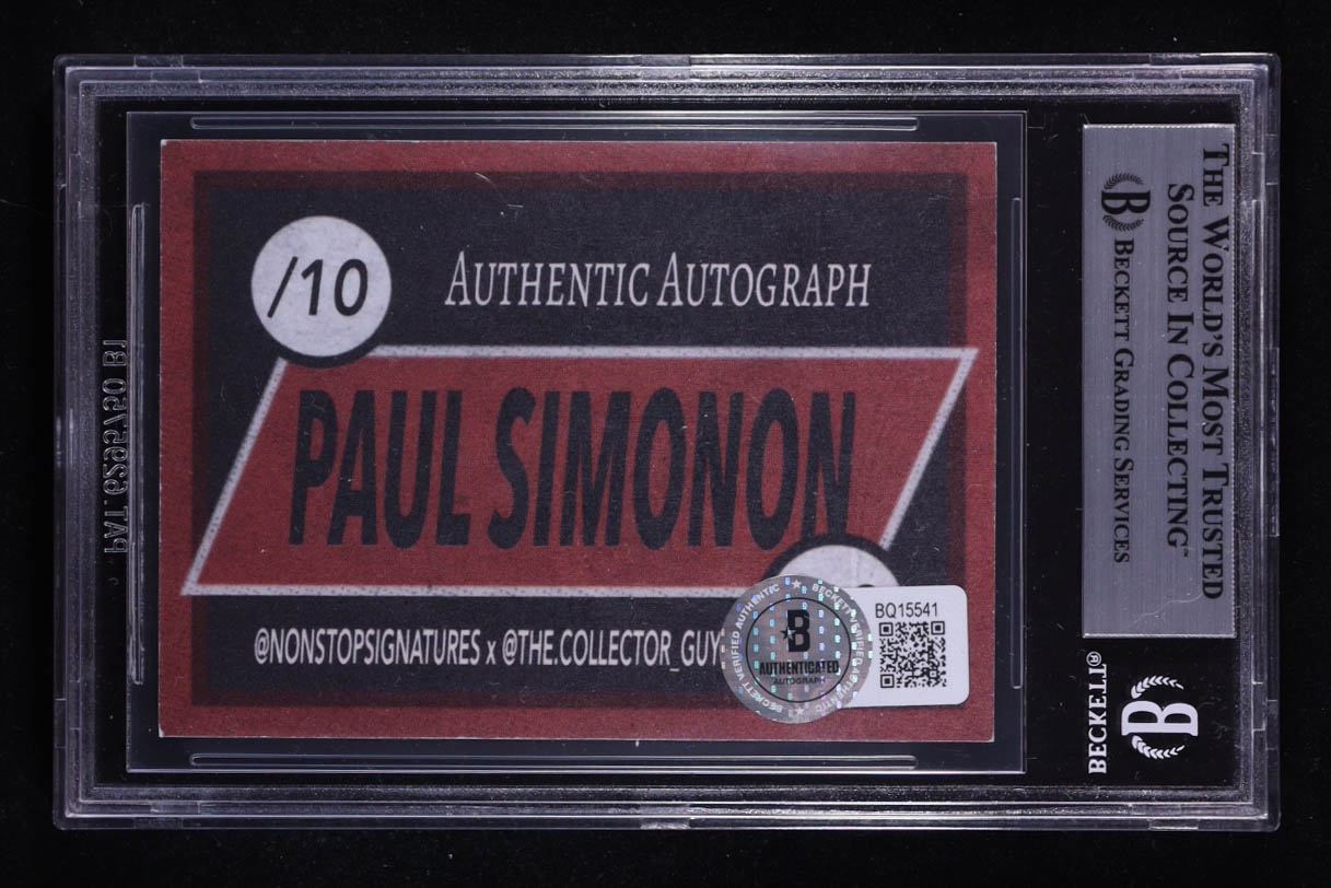 Paul Simonon Signed Custom Trading Card (BGS) at PristineAuction.com Paul Simonon Signed Custom Trading Card (BGS) at PristineAuction.com