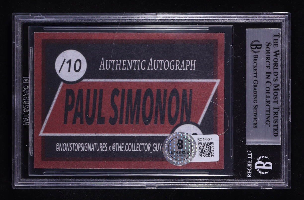 Paul Simonon Signed Custom Trading Card (BGS) at PristineAuction.com Paul Simonon Signed Custom Trading Card (BGS) at PristineAuction.com