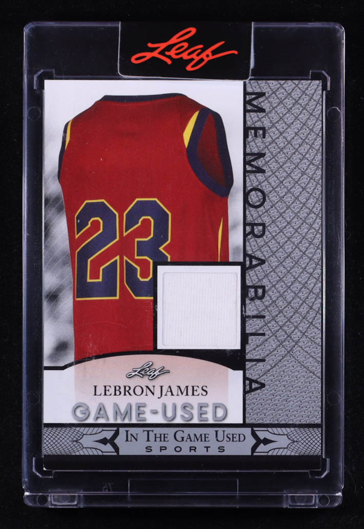 LeBron James 2024 Leaf In The Sports Game Used Game-Used Memorabilia Silver #GUM-87 at PristineAuction.com LeBron James 2024 Leaf In The Sports Game Used Game-Used Memorabilia Silver #GUM-87 at PristineAuction.com