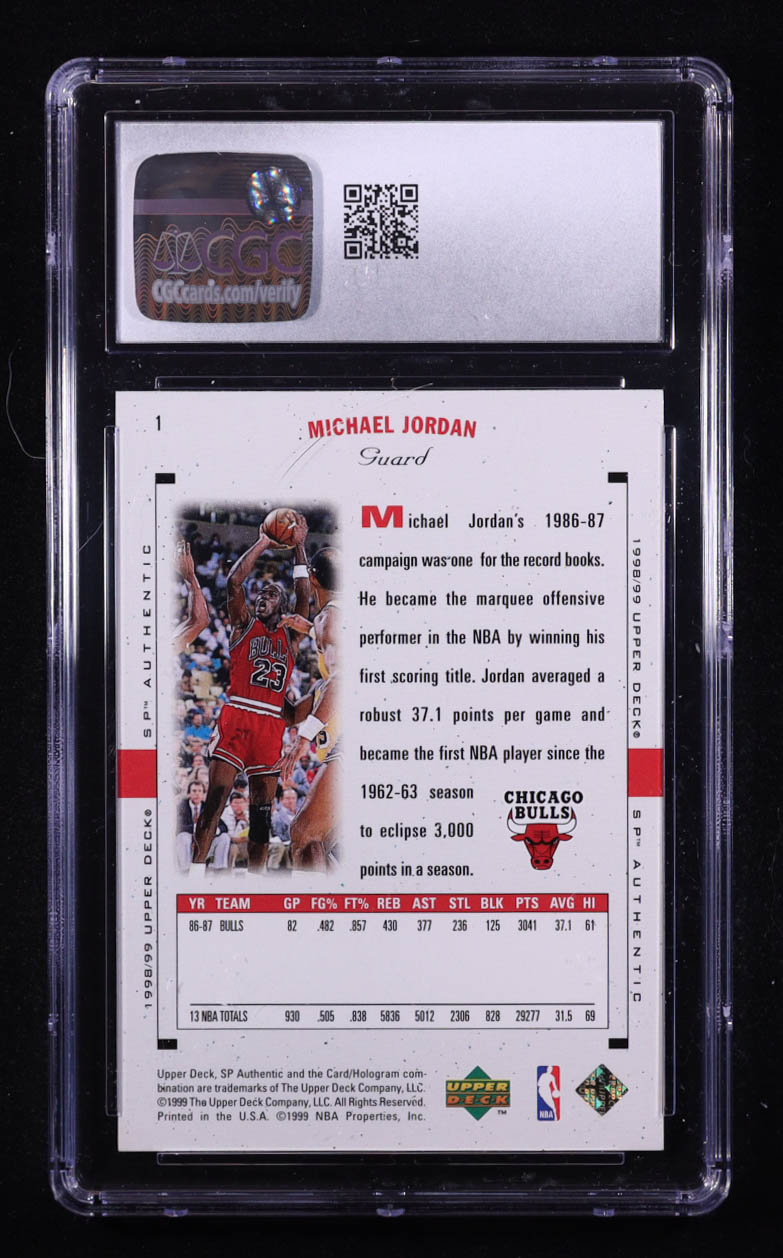 Michael Jordan 1998-99 SP Authentic #1 (CGC 9) at PristineAuction.com Michael Jordan 1998-99 SP Authentic #1 (CGC 9) at PristineAuction.com