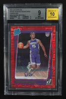Davion Mitchell 2021-22 Donruss Rated Rookies Signatures Choice Red #205 (BGS 9 | Autograph Grade 10) at PristineAuction.com