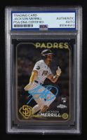 Jackson Merrill Signed 2024 Topps Chrome #207 RC (PSA) at PristineAuction.com