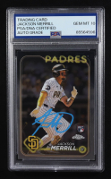 Jackson Merrill Signed 2024 Topps Chrome #207 RC (PSA | Autograph Grade 10) at PristineAuction.com