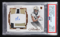 Chris Olave 2023 Panini Flawless Dual Patch Auto Bronze #RDPCO RC #4/6 (PSA 9 | Autograph Grade 10) at PristineAuction.com