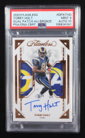 Torry Holt 2023 Panini Flawless Dual Patch Auto Bronze #DPATHO #1/6 (PSA 9 | Autograph Grade 10) at PristineAuction.com