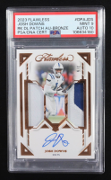 Josh Downs 2023 Panini Flawless Dual Patch Auto Bronze #DPAJDS RC #3/6 (PSA 9 | Autograph Grade 10) at PristineAuction.com