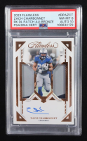 Zach Charbonnet 2023 Panini Flawless Dual Patch Auto Bronze #DPAZCT RC #3/6 (PSA 8 | Autograph Grade 10) at PristineAuction.com