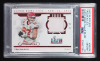 Travis Kelce 2022 Panini Flawless Super Bowl Swatch Auto Ruby #SBSTK #14/15 (PSA 10) at PristineAuction.com
