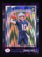 Drake Maye 2024 Donruss Optic Purple Shock #229 RR RC at PristineAuction.com