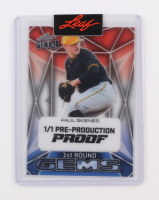 Paul Skenes 2024 Leaf Metal 1st Round Gems Red White Blue Crystal Pre Production Proof RC #1/1 at PristineAuction.com